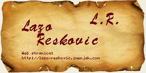 Lazo Resković vizit kartica